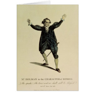 Cartão Sr. Holman no carácter de Romeo, bar. 1784