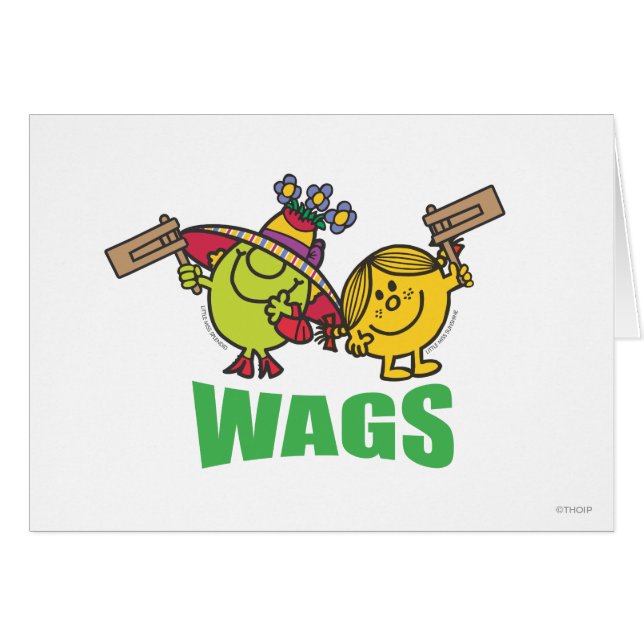 Cartão Sr. Men Little Miss Wags (Frente Horizontal)