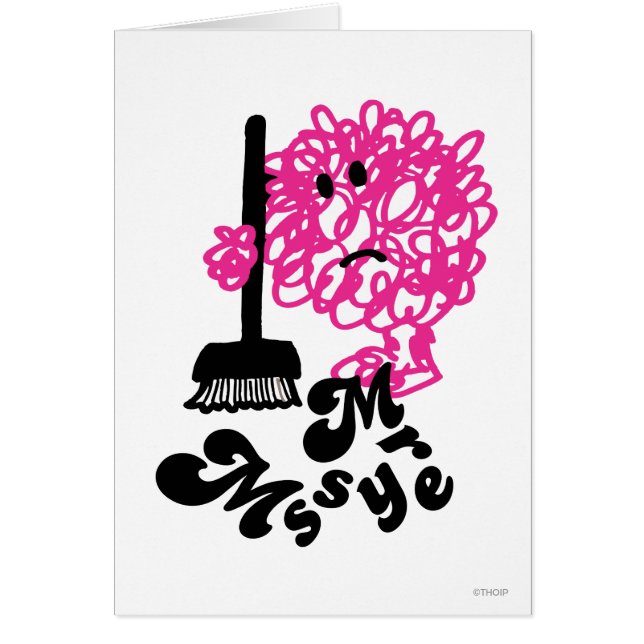 Cartão Sr. Messy | Broom & Name (Frente)