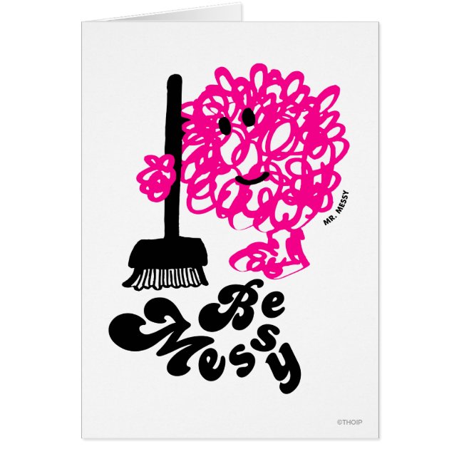 Cartão Sr. Messy Limpando (Frente)