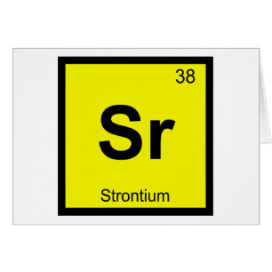 Cartão Sr - Química do Estrôncio Símbolo da Tabela Periód