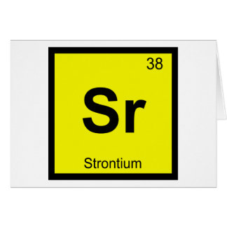 Cartão Sr - Química do Estrôncio Símbolo da Tabela Periód