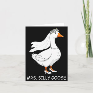 Cartão Sr Sra Casal Silly Goose Casamento Engraçado Combi