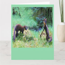 Cartão Sr. & Sra. Pine Marten Data Night Add own Text