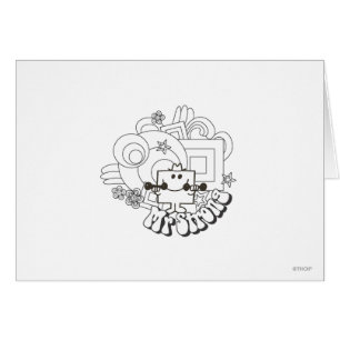 Cartão Sr. Strong   Estrelas e flores brancas e pretas