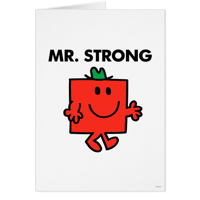 Cartão Sr. Strong Waving Hello (Frente)