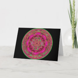 Cartão Sri Lakshmi Yantra Mandala