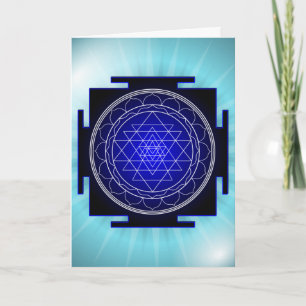 Cartão sri yantra greeting card