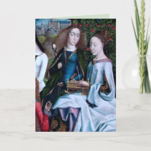 Cartão SS. Agatha e Christina (pormenores; M 070) Placa