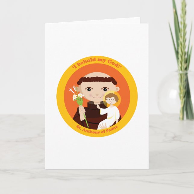 Cartão St Anthony de Pádua (Frente)