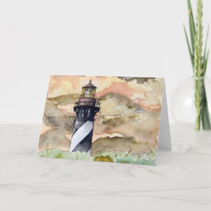 Cartão St Augustine Florida lighthouse painting