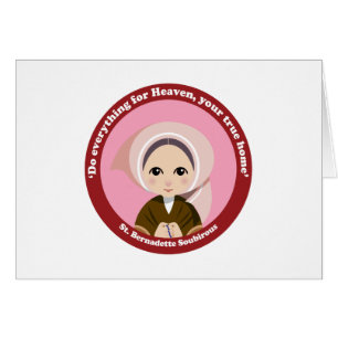 Cartão St. Bernadette Soubirous