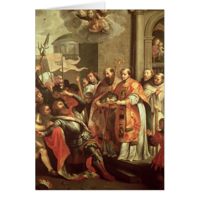 Cartão St Bernard de Clairvaux e de duque de William X (Frente)