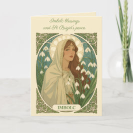 Cartão St Brigid Art Nouveau Illustration