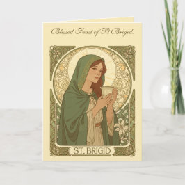 Cartão St Brigid The Patroness of Dairy Production