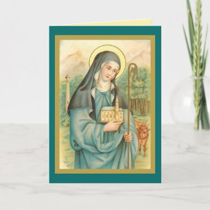 Cartão St. Brígida da Irlanda (M 014)