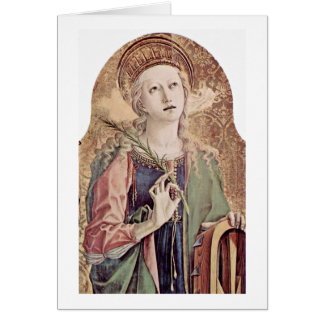 Cartão St.Catherine de Alexandria por Carlo Crivelli