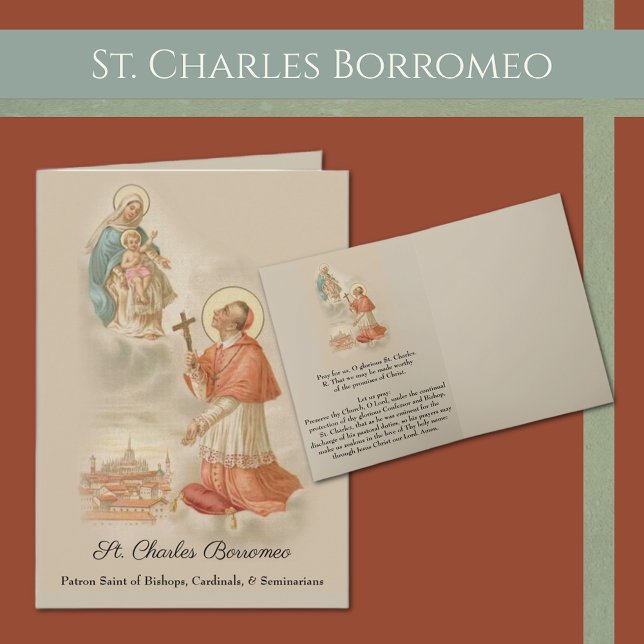 Cartão St Charles Borromeo (Criador carregado)