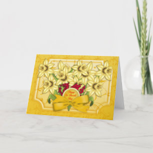 Cartão St.David's Day Greeting Card With Daffodils