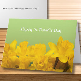 Cartão St David's Day Yellow Daffodils Personalized