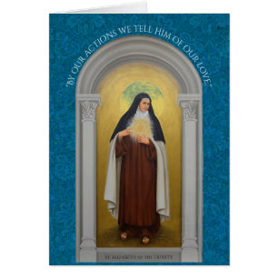 Cartão St. Elizabeth da freira carmelita da trindade