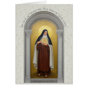 Cartão St. Elizabeth da freira carmelita da trindade