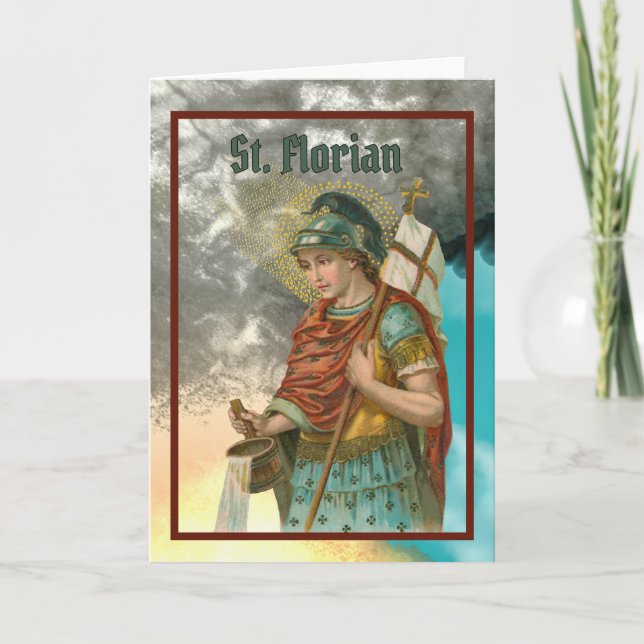 Cartão St. Florian com Balde (Fumaça; M 019) (Frente)