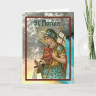 Cartão St. Florian com Balde (Fumaça; M 019)