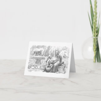 Cartão St. Francis and the Leper