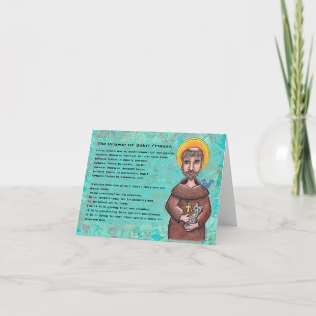Cartão St Francis de Assisi Notecard (Frente)