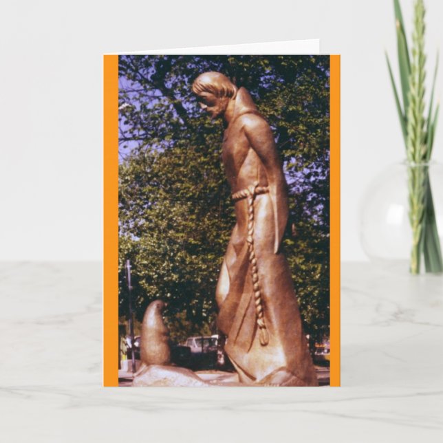 Cartão St Francis e o cão de pradaria (Frente)