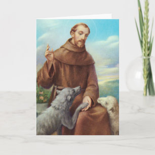 Cartão St. Francis of Assisi Animal Lover