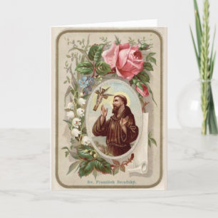 Cartão St. Francis of Assisi Greeting Card w/prayer