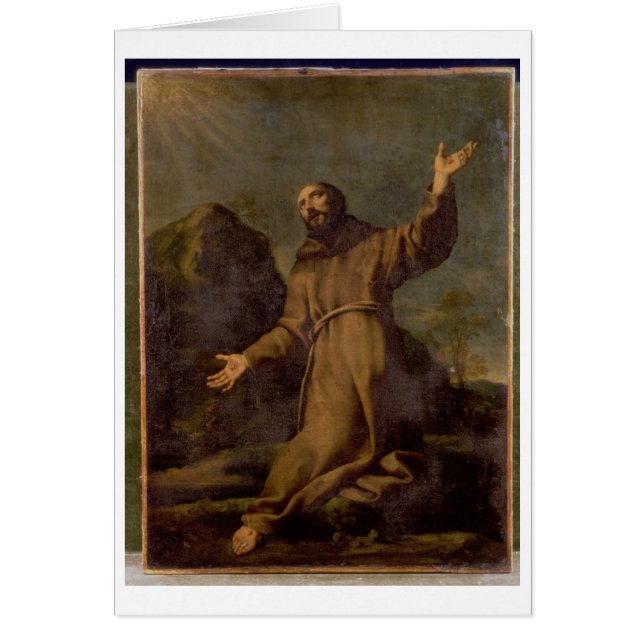 Cartão St Francis que recebe os Stigmata (Frente)