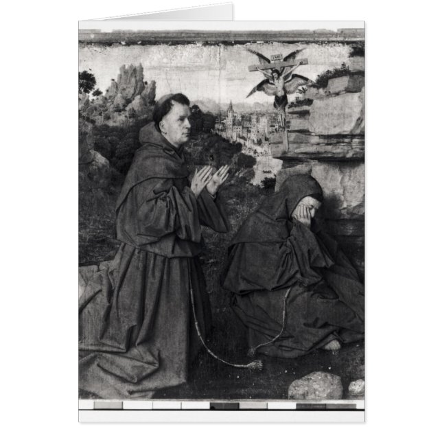 Cartão St Francis que recebe os Stigmata, c.1427 (Frente)