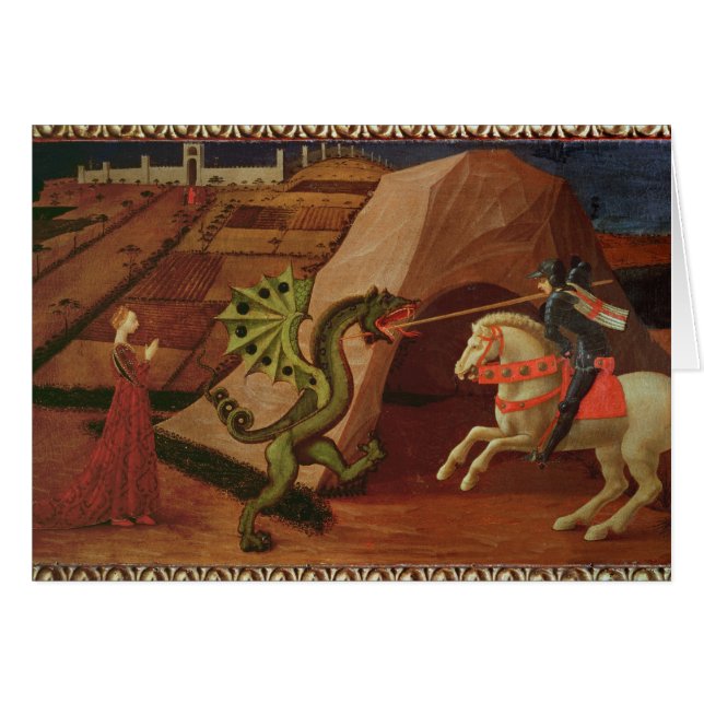 Cartão St George e o dragão, c.1439-40 (Frente Horizontal)