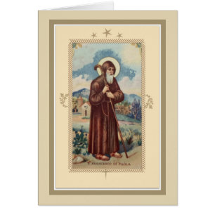 Cartão St. italiano Francesco Di Paola Religioso