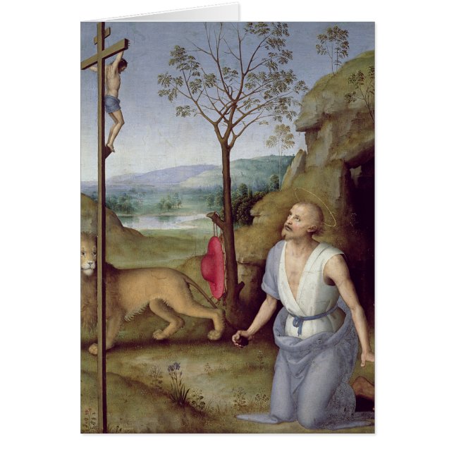 Cartão St Jerome no deserto, c.1499-1502 (Frente)
