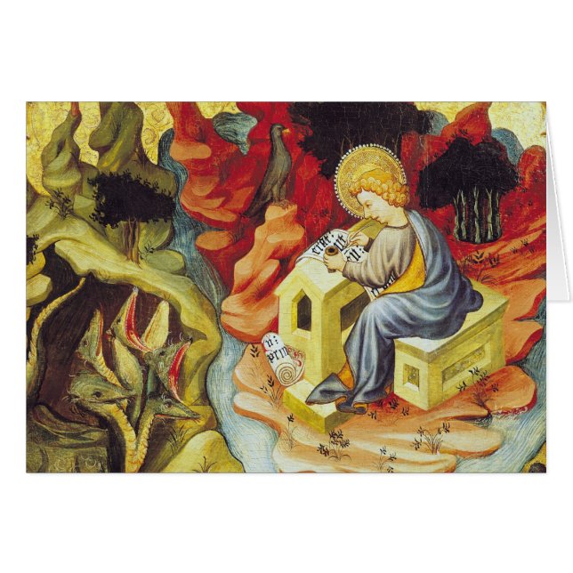 Cartão St John em Patmos (Frente Horizontal)