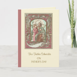 Cartão St. Joseph Child Jesus Father's Day Religious Card