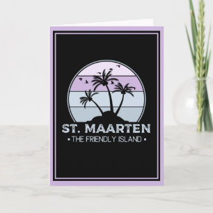 Cartão St. Maarten A ilha amigável retrô Sint Martin