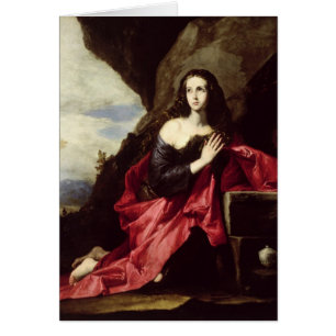 Cartão St Mary Magdalene ou St. Thais no deserto
