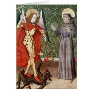 Cartão St Michael e St Francis de Assisi, c.1480