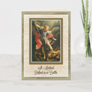 Cartão St. Michael Greeting Card w/prayer