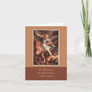 Cartão St. Michael the Archangel Pray For Us