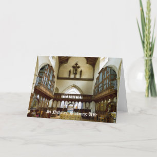 Cartão St Nicholas Church, Blakeney UK blank card
