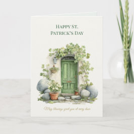 Cartão St Patrick’s Day Irish Luck Shamrock Greeting Card