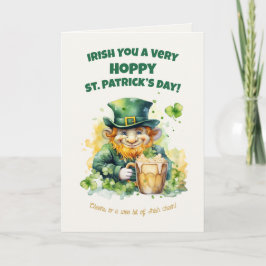 Cartão St. Patrick’s Day Leprechaun Funny Card