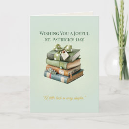 Cartão St. Patrick’s Day Stack of Books Card – Irish Luck