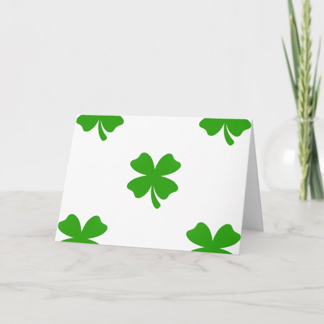 Cartão st patricks clover emoji (Frente)
